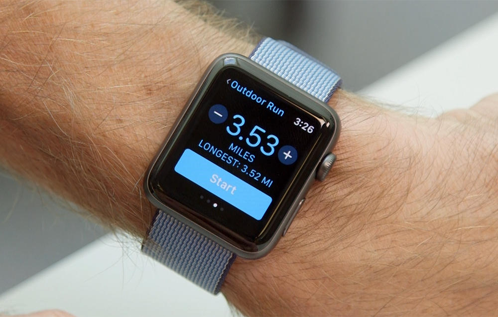 Data shown on an Apple Watch