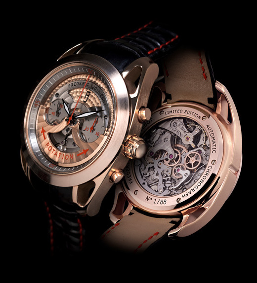 Frederic Jouvenot Automatic Chronograph Evolution Watch: Rotor On Front Watch Releases 