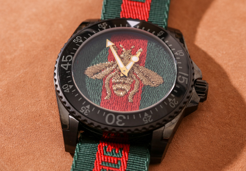 diameter depositum rack Gucci Dive 45mm Embroidery Dial Watch Review - Perfect Swiss Watch | High  Quality Watches Online