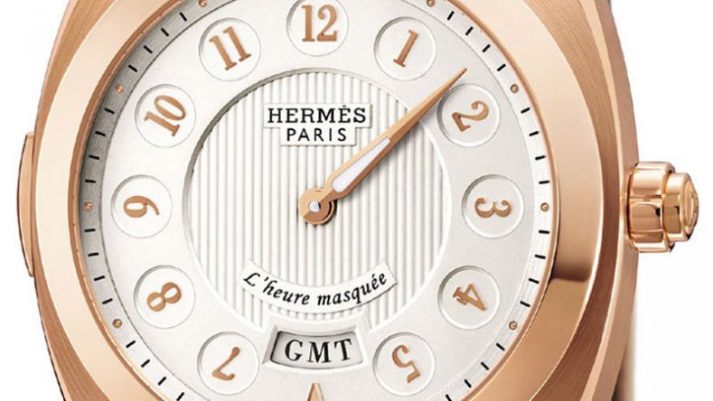 Hermes 18k rose gold Le Temps Suspendu watch dial 02