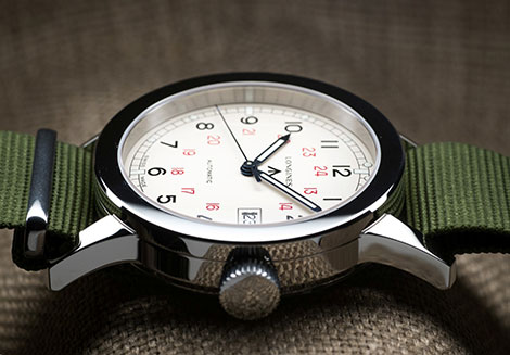 Side of Longines Heritage Military COSD