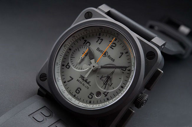 Side of Bell & Ross BR 03 Rafale limited edition 