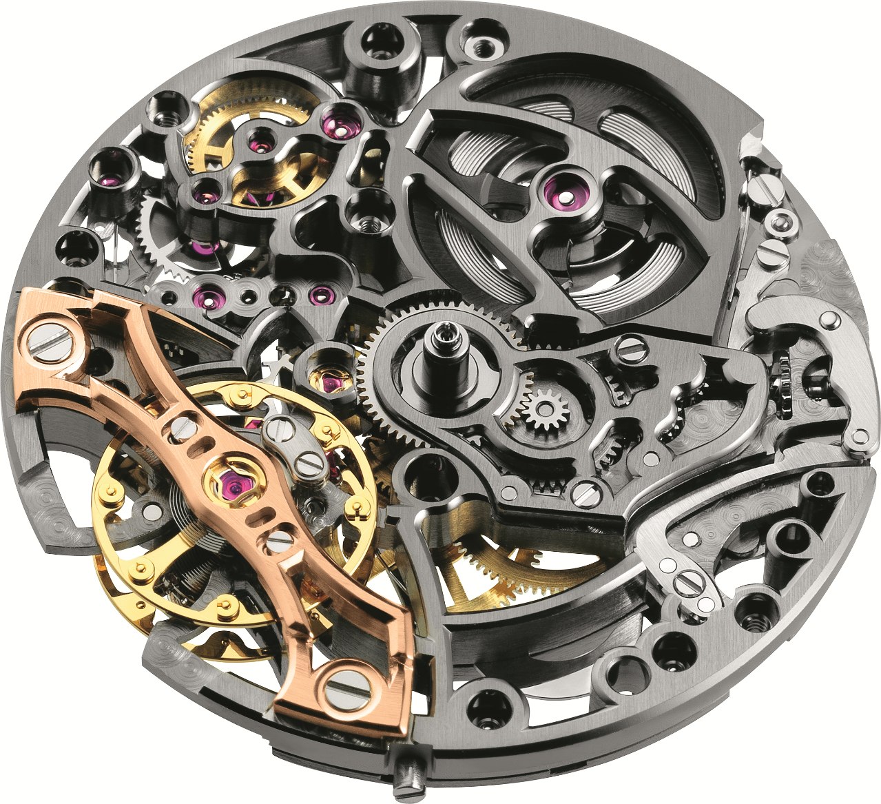 Side of Audemars Piguet Royal Oak Double Balance Wheel Openworked watch caliber