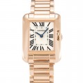 Front of Cartier classic rose gold Tank Anglaise