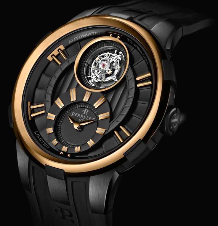 Perrelet Tourbillon Movement With Black And Gold