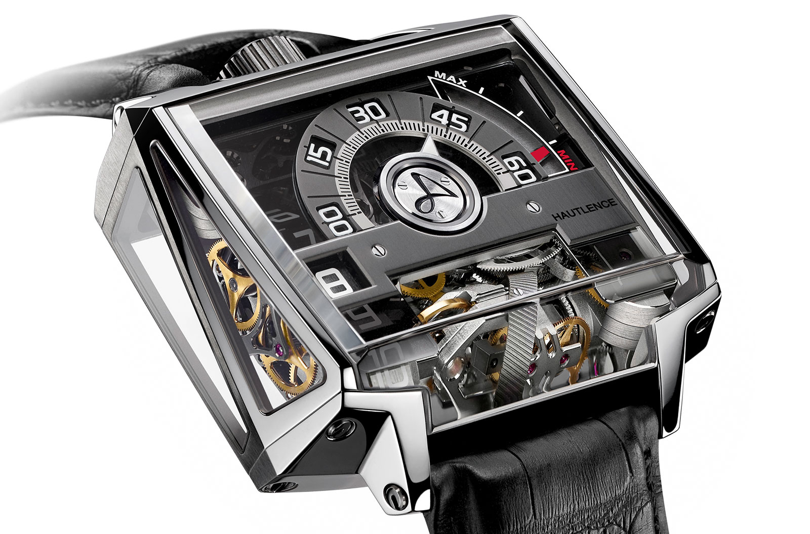 Side of Hautlence Vortex titanium limited edition watch 02
