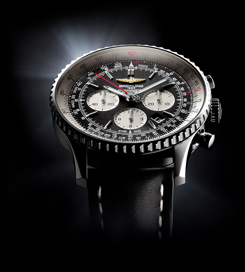 Front of Breitling Navitimer 01 46mm aviation watch