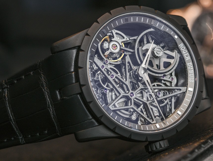 Side of Roger Dubuis Excalibur 42 Automatic Skeleton watch 02